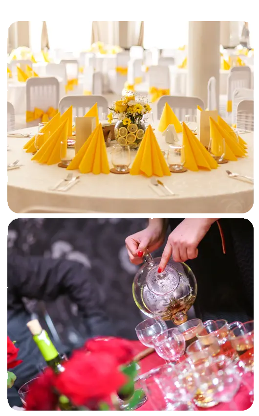 Service en salle, bar et aide décoration événementielle