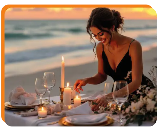 Organisation de dîner romantique et moments magiques