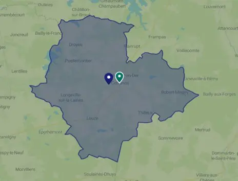 Zones principales d’intervention – Haute-Marne (Zoom local)