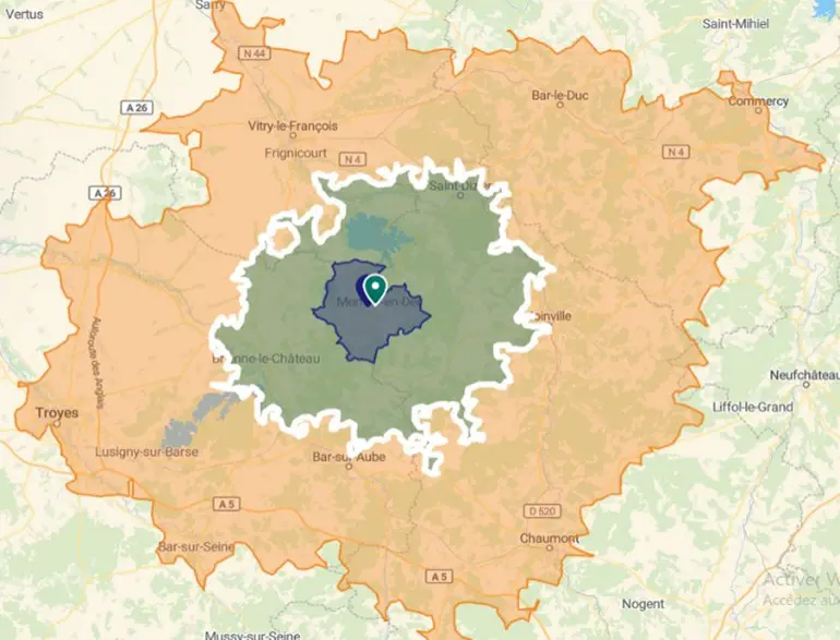 Zones de livraison et d’animation – Champagne-Ardenne (Zone orange)